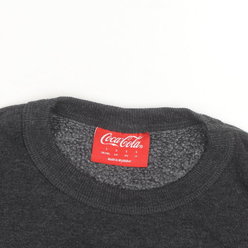 Coca-Cola Men’s Grey Christmas Graphic Pullover Sweatshirt S