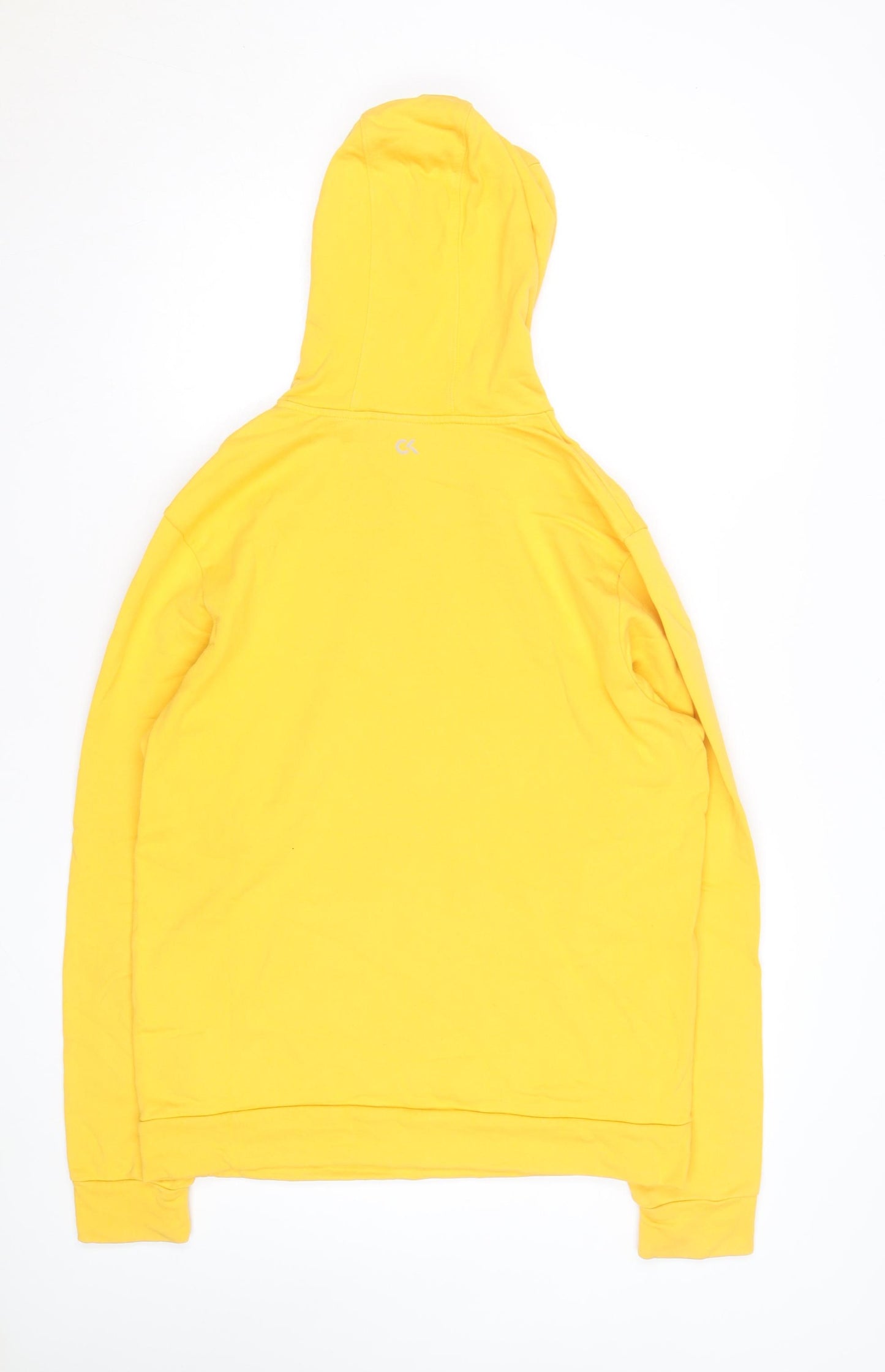 Calvin Klein Men’s Yellow Pullover Hoodie Size L Regular Fit