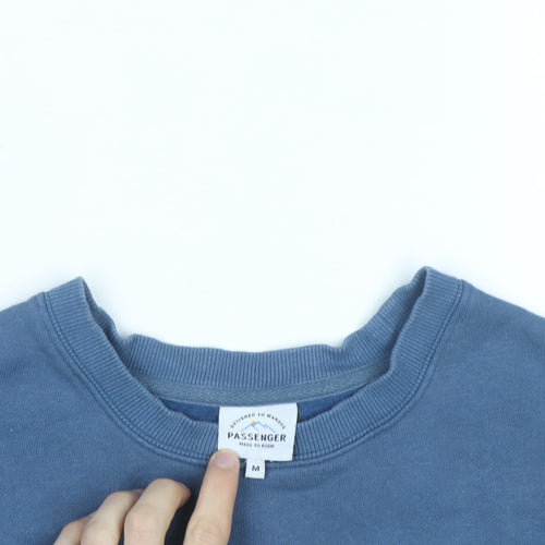 Passenger Mens Blue Crew Neck Pullover Sweatshirt Size M