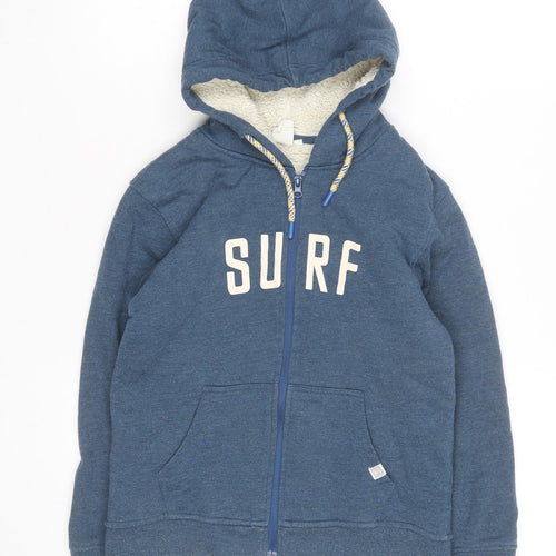 Saltrock Boys Blue Full Zip Surf Hoodie Sherpa Lined Size 13 Years