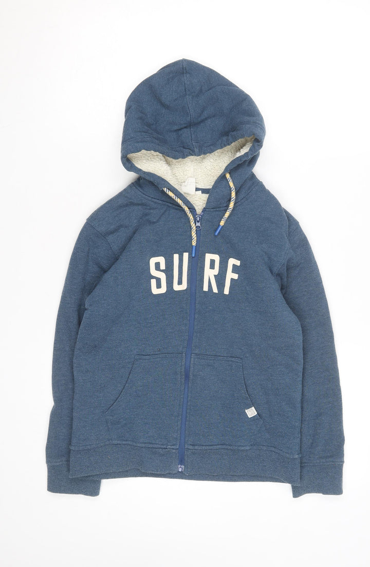 Saltrock Boys Blue Full Zip Surf Hoodie Sherpa Lined Size 13 Years