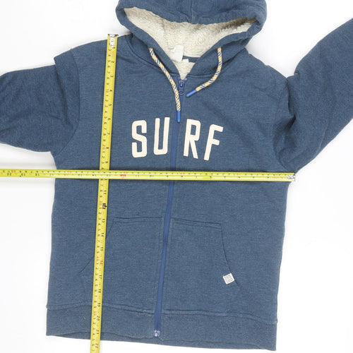 Saltrock Boys Blue Full Zip Surf Hoodie Sherpa Lined Size 13 Years