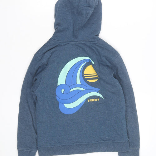 Saltrock Boys Blue Full Zip Surf Hoodie Sherpa Lined Size 13 Years