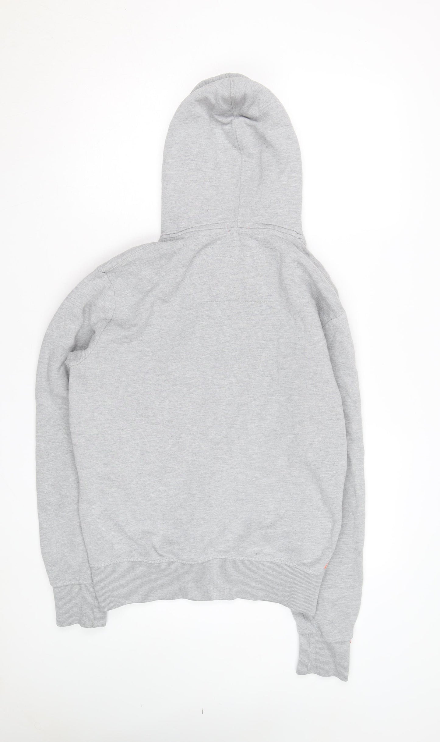 Superdry Men’s Grey Full Zip Hoodie M Orange Label Fleece