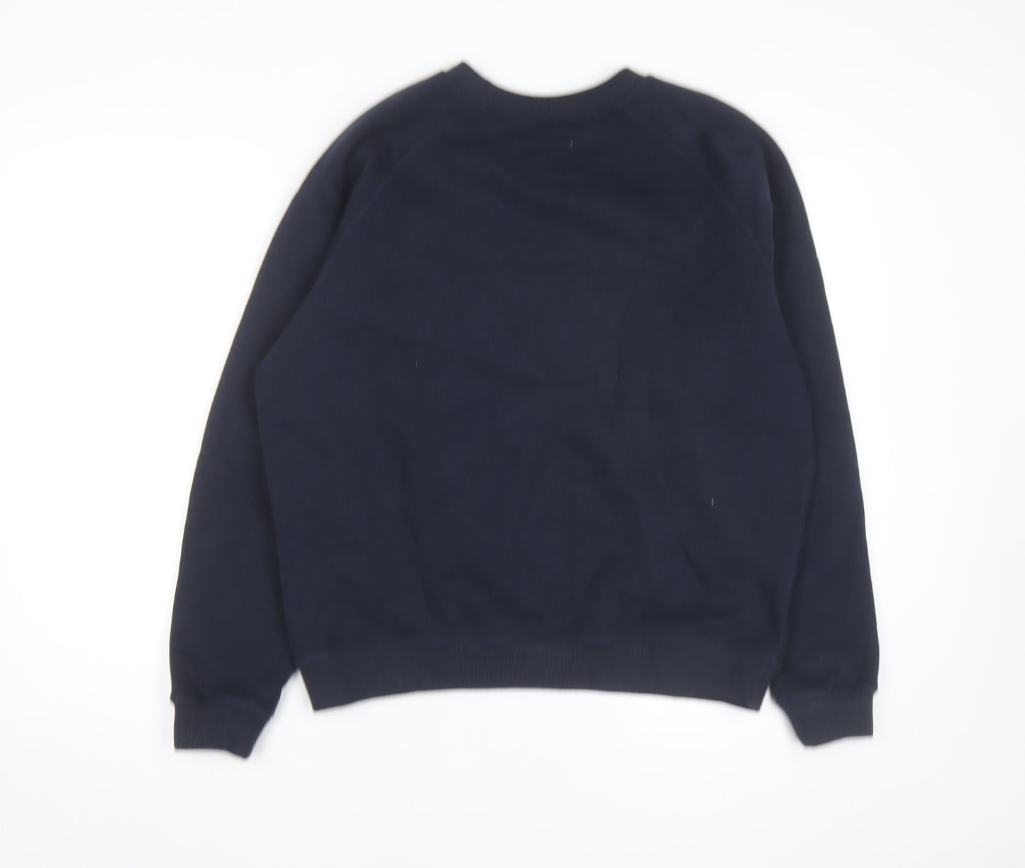 Jack Wills Unisex Adults Blue L Pullover Sweatshirt with Logo Print