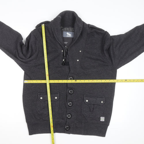 RWD Men’s Grey Button Cardigan Jumper Size XXL Cotton Blend
