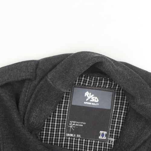 RWD Men’s Grey Button Cardigan Jumper Size XXL Cotton Blend