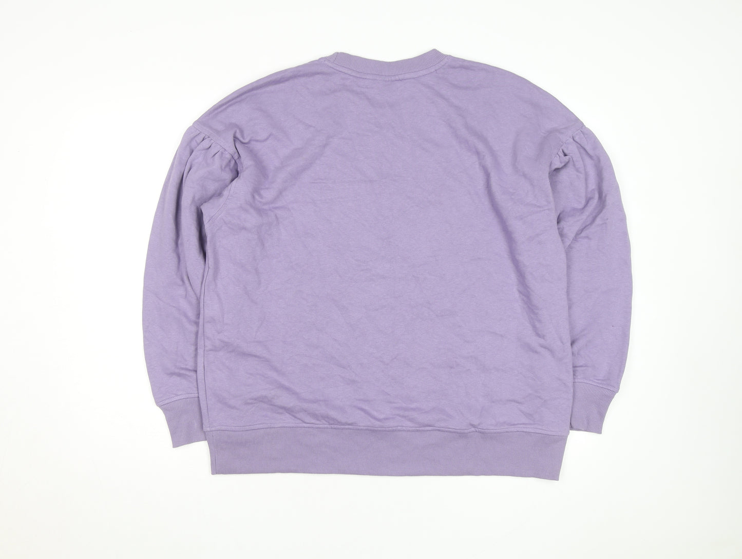 ELLE Unisex Adults Purple Graphic Print Crew Neck Sweatshirt L