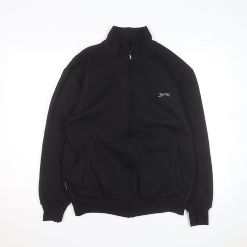 Slazenger Men's Black Medium Track Jacket Full Zip Activewear