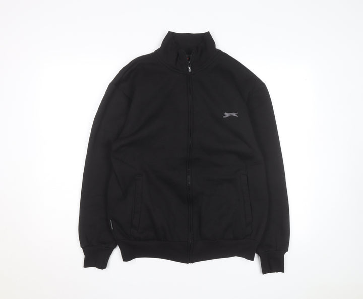 Slazenger Men's Black Medium Track Jacket Full Zip Activewear