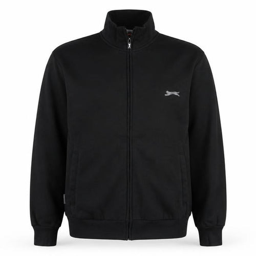 Slazenger Men's Black Medium Track Jacket Full Zip Activewear