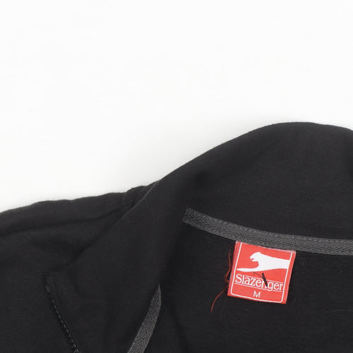 Slazenger Men's Black Medium Track Jacket Full Zip Activewear