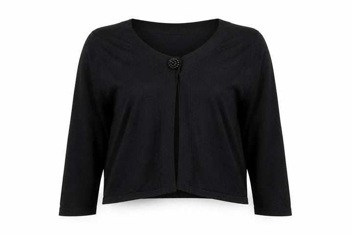 Wallis Women Black Size 12 Button Knit Cardigan Jumper