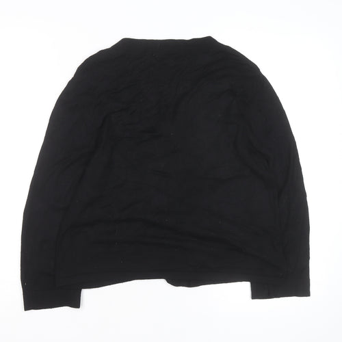 Wallis Women Black Size 12 Button Knit Cardigan Jumper
