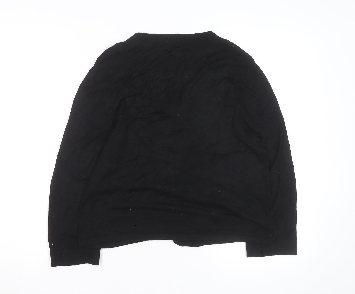 Wallis Women Black Size 12 Button Knit Cardigan Jumper