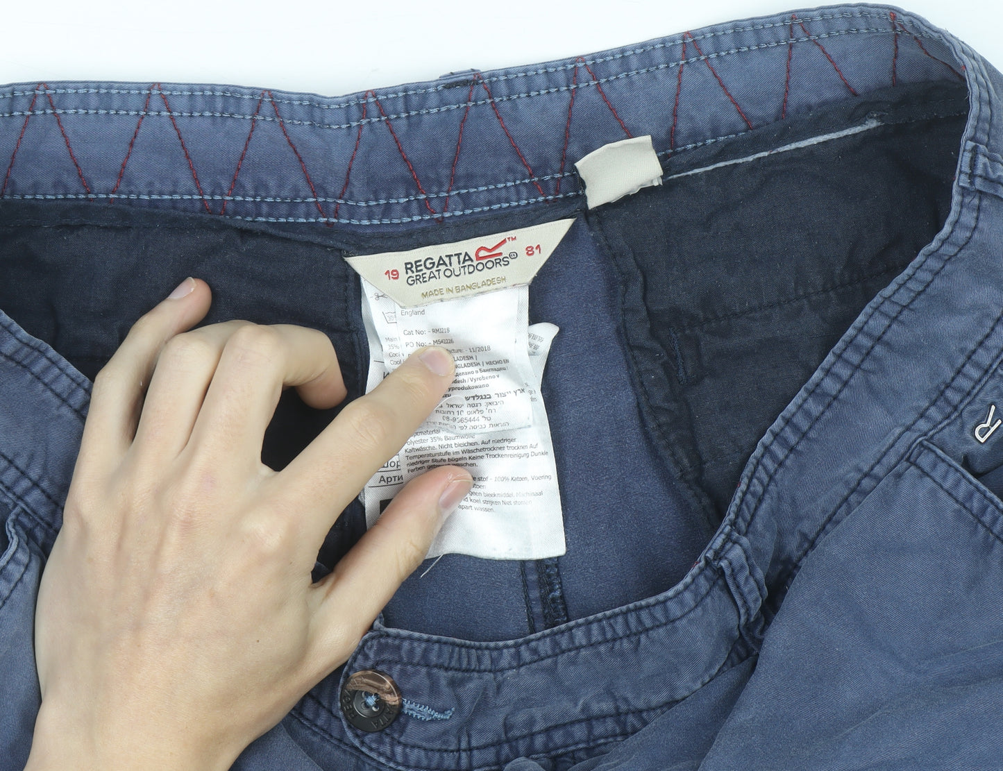 Regatta Men Blue 36 Chino Shorts Cotton Casual Outdoor