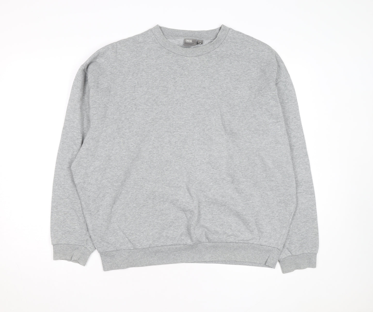 ASOS Men’s Grey Pullover Sweatshirt Size M Regular Fit Crew Neck