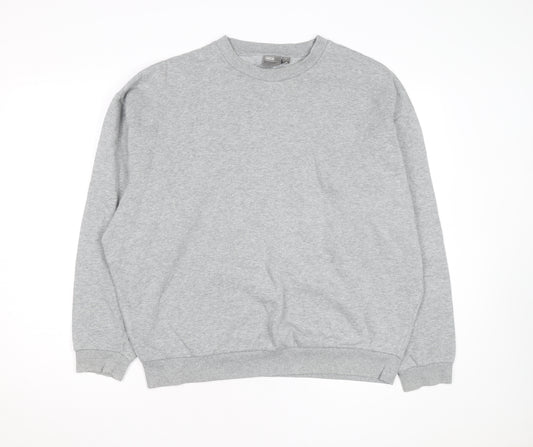 ASOS Men’s Grey Pullover Sweatshirt Size M Regular Fit Crew Neck
