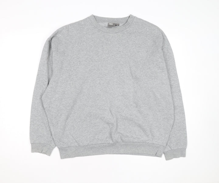 ASOS Men’s Grey Pullover Sweatshirt Size M Regular Fit Crew Neck