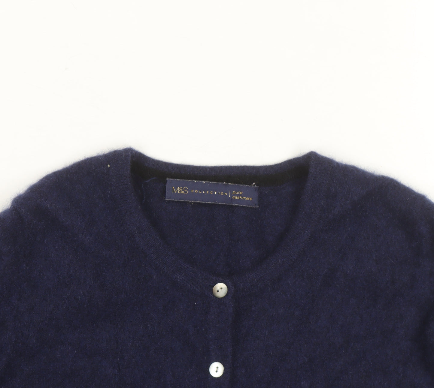 Marks and Spencer Women Navy Blue Pure Cashmere Cardigan Size 12