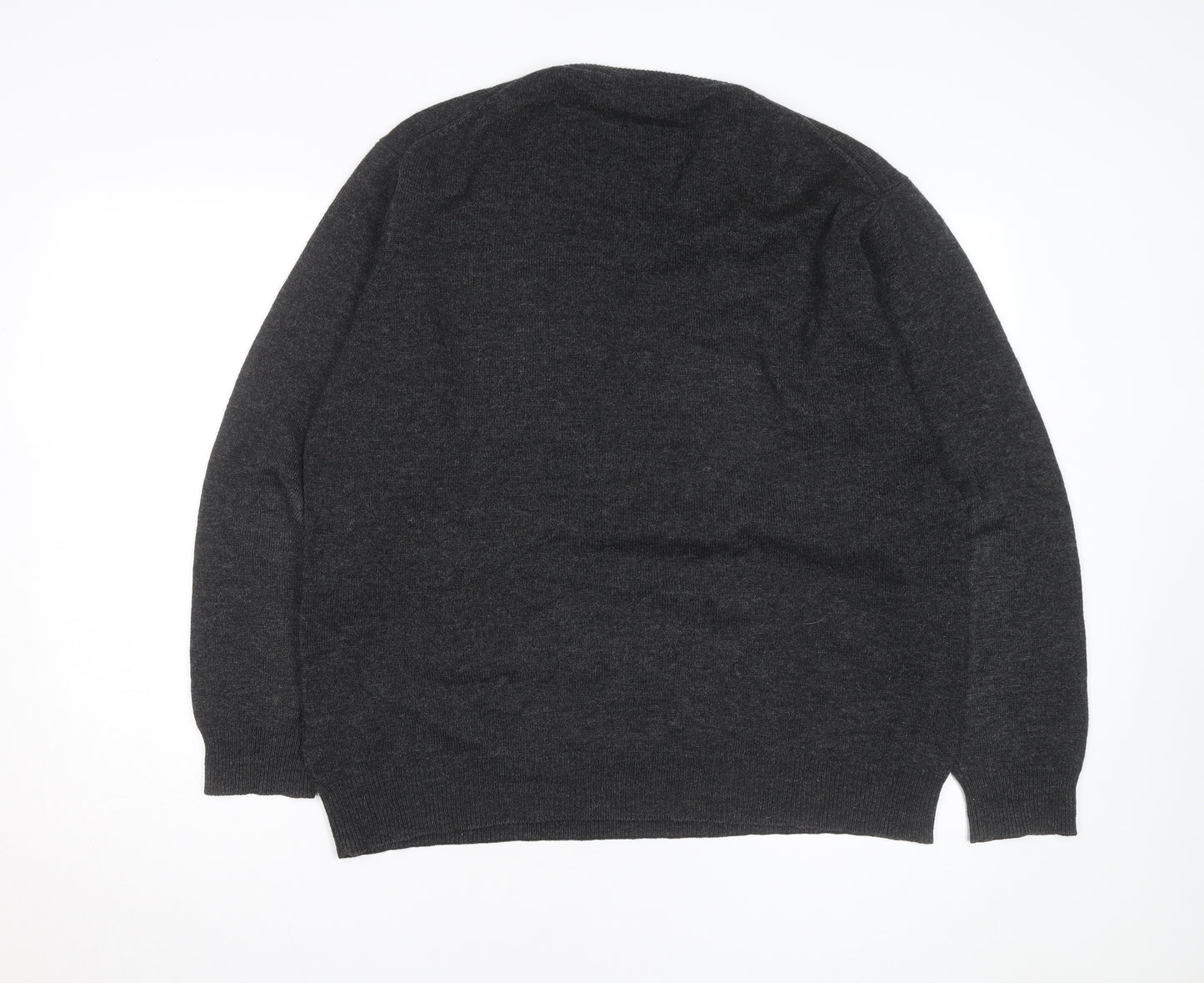 Wolsey Men’s Grey Wool V-Neck Pullover Jumper Size L