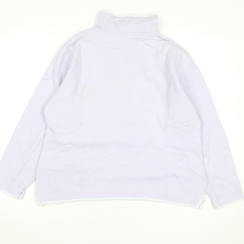 Crew Clothing Women Lilac 1/2 Zip Cotton Pullover Sweatshirt Size 12
