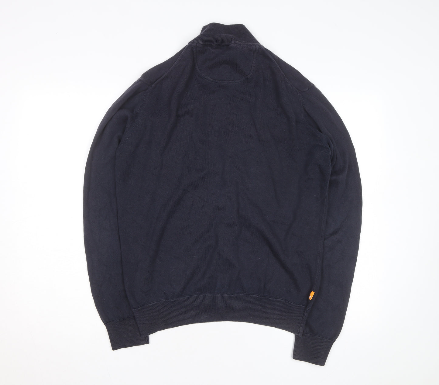 Timberland Men’s Blue Full Zip Cotton Jumper M Regular Fit