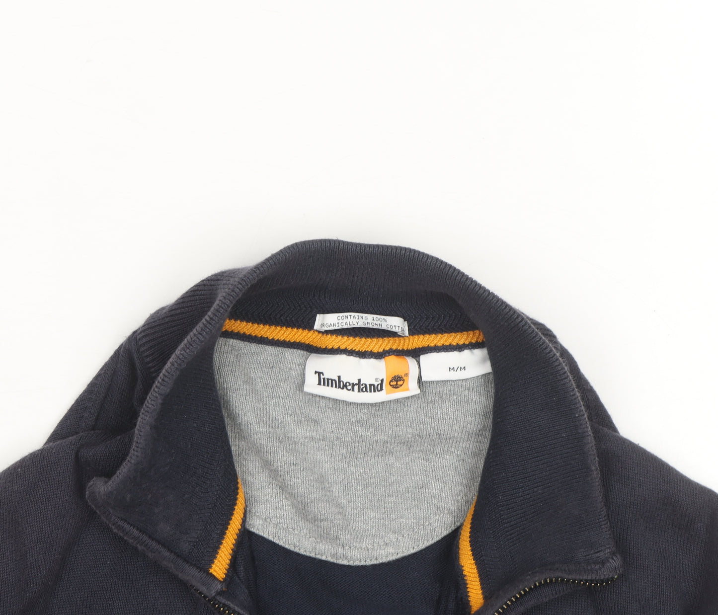 Timberland Men’s Blue Full Zip Cotton Jumper M Regular Fit