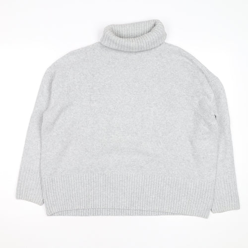 & Other Stories Unisex Grey Roll Neck Wool Alpaca Jumper XS