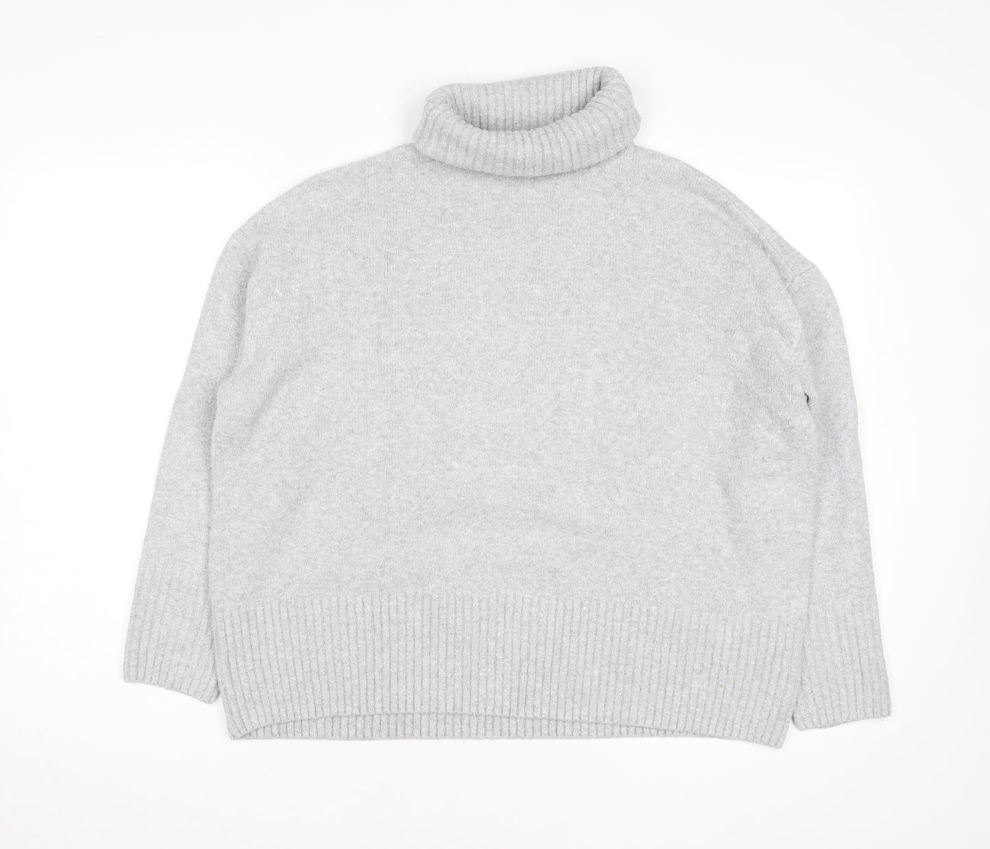 & Other Stories Unisex Grey Roll Neck Wool Alpaca Jumper XS