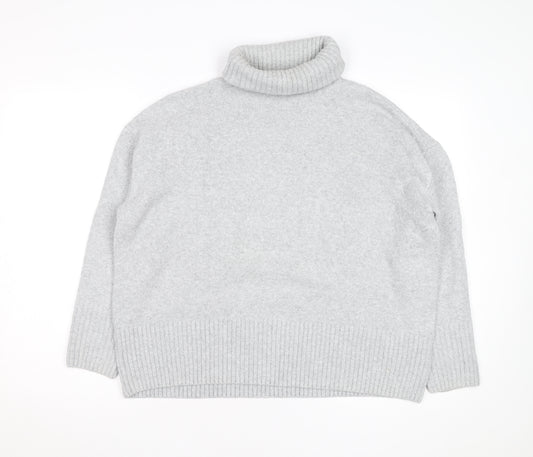 & Other Stories Unisex Grey Roll Neck Wool Alpaca Jumper XS