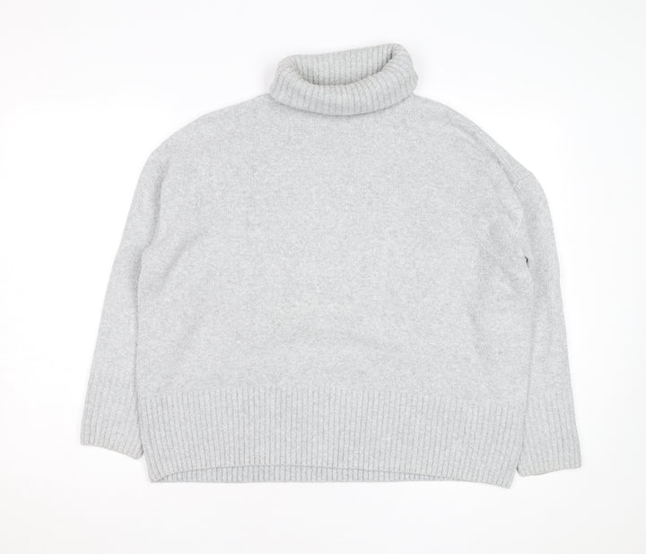 & Other Stories Unisex Grey Roll Neck Wool Alpaca Jumper XS