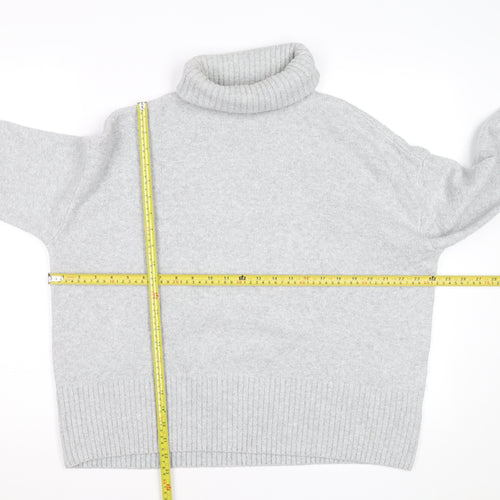 & Other Stories Unisex Grey Roll Neck Wool Alpaca Jumper XS