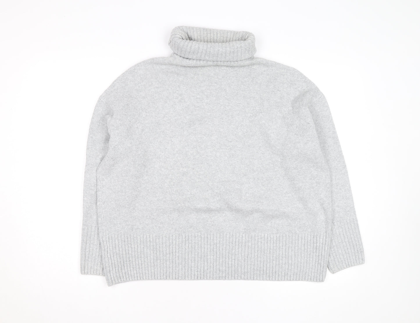 & Other Stories Unisex Grey Roll Neck Wool Alpaca Jumper XS