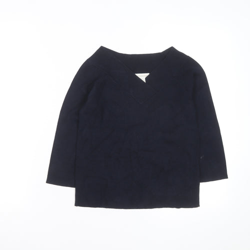 Monsoon Women’s Blue V-Neck Knit Jumper Size 10