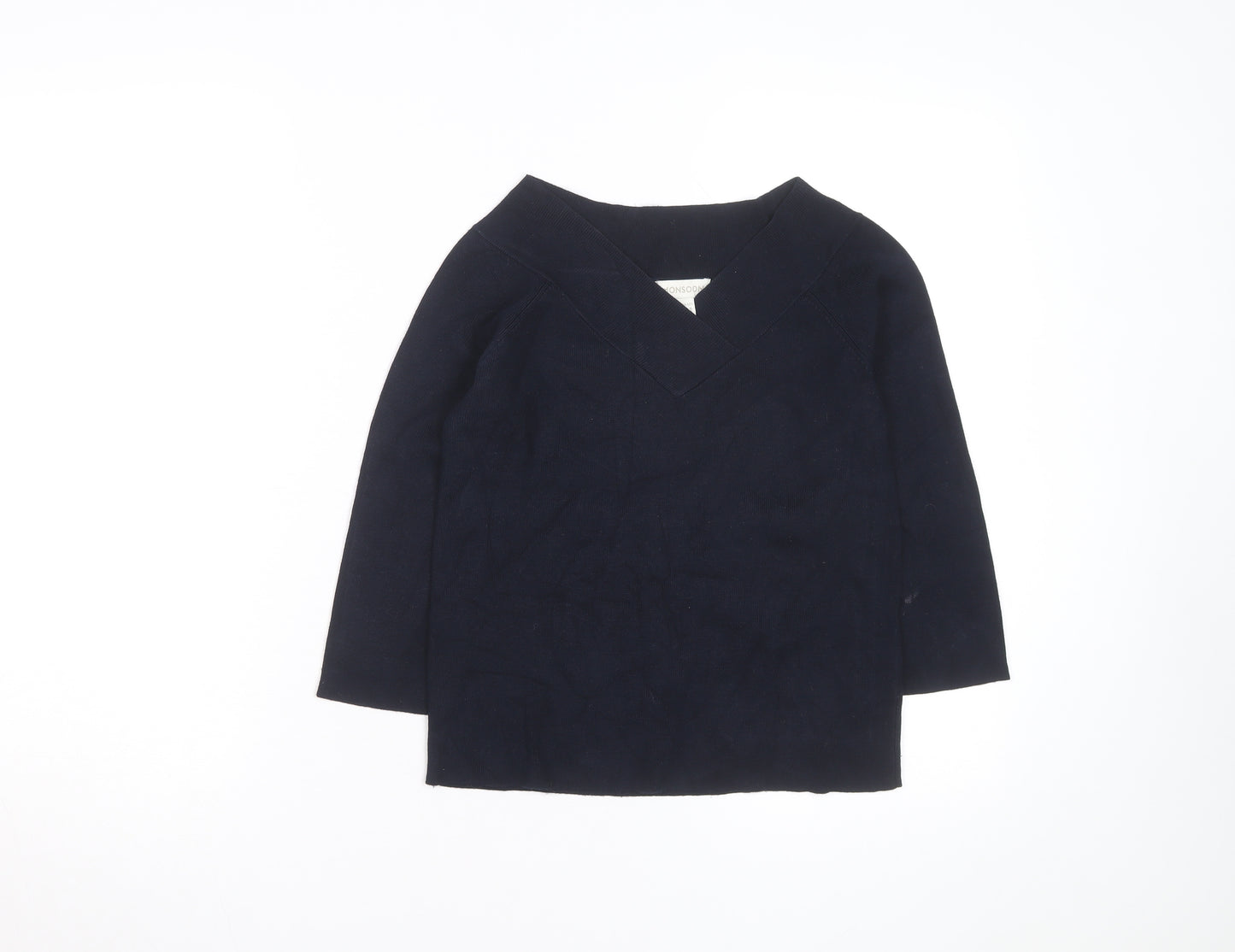 Monsoon Women’s Blue V-Neck Knit Jumper Size 10