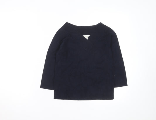 Monsoon Women’s Blue V-Neck Knit Jumper Size 10