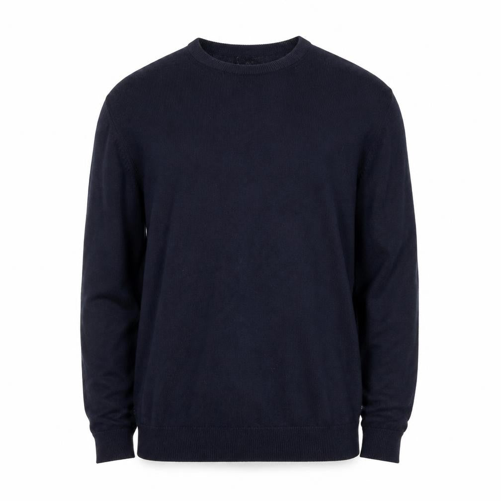 Marks and Spencer Men's Blue XL Cotton Crew Neck Jumper