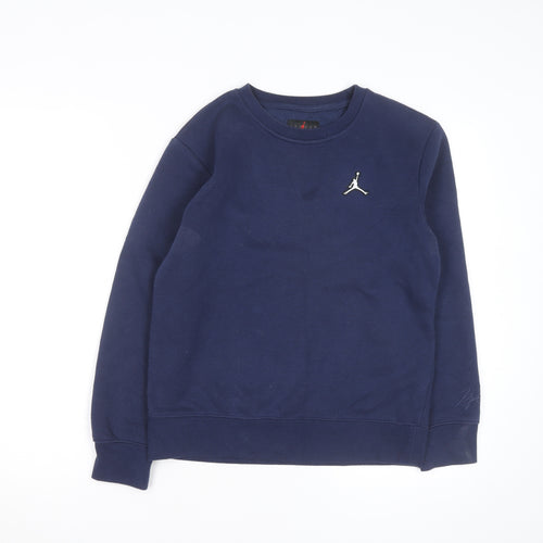 Jordan Boys Blue Pullover Crew Neck Fleece Sweatshirt 12-13 Years