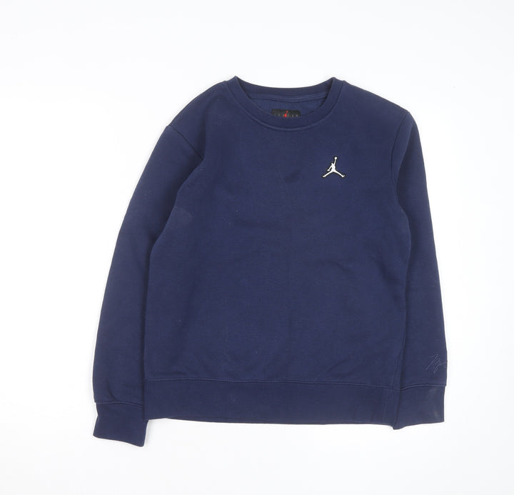 Jordan Boys Blue Pullover Crew Neck Fleece Sweatshirt 12-13 Years