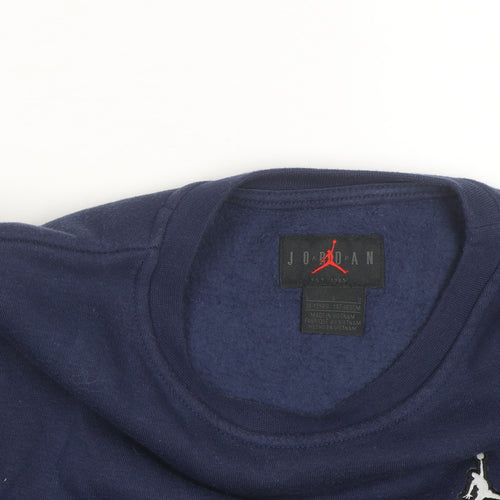 Jordan Boys Blue Pullover Crew Neck Fleece Sweatshirt 12-13 Years