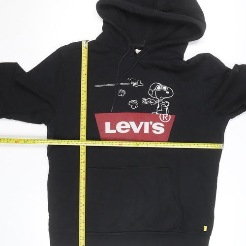 Levi's Men's Black Medium Pullover Hoodie with Graphic Print