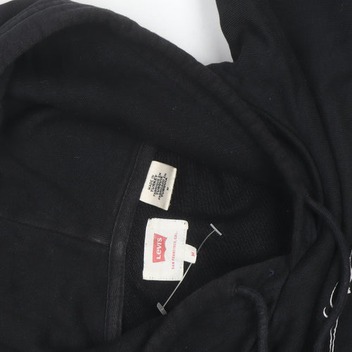 Levi's Men's Black Medium Pullover Hoodie with Graphic Print