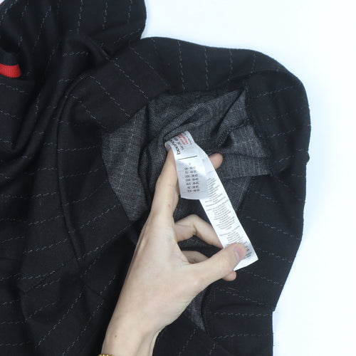 BoohooMAN Men’s Black Striped Pullover Hoodie Size M
