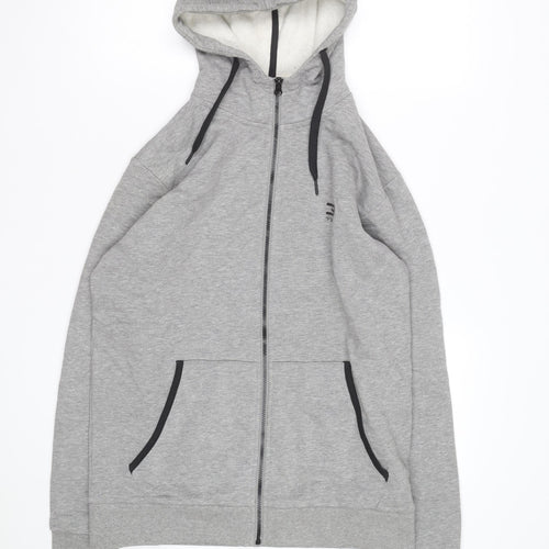 Jack & Jones Men's Grey Tech Full Zip Hoodie Size L
