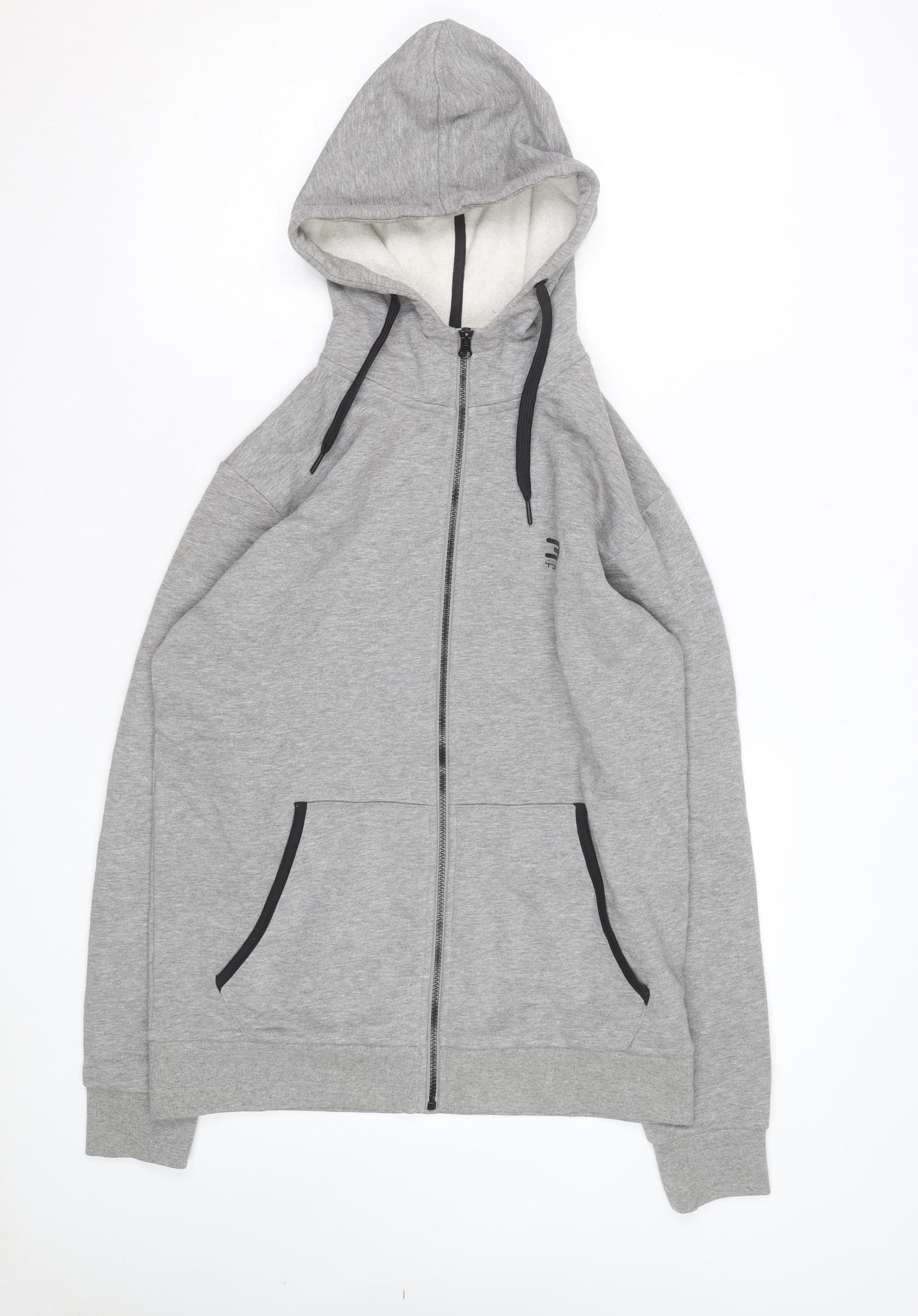 Jack & Jones Men's Grey Tech Full Zip Hoodie Size L