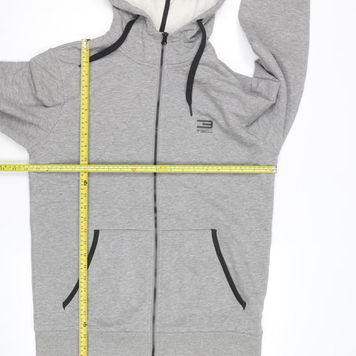 Jack & Jones Men's Grey Tech Full Zip Hoodie Size L