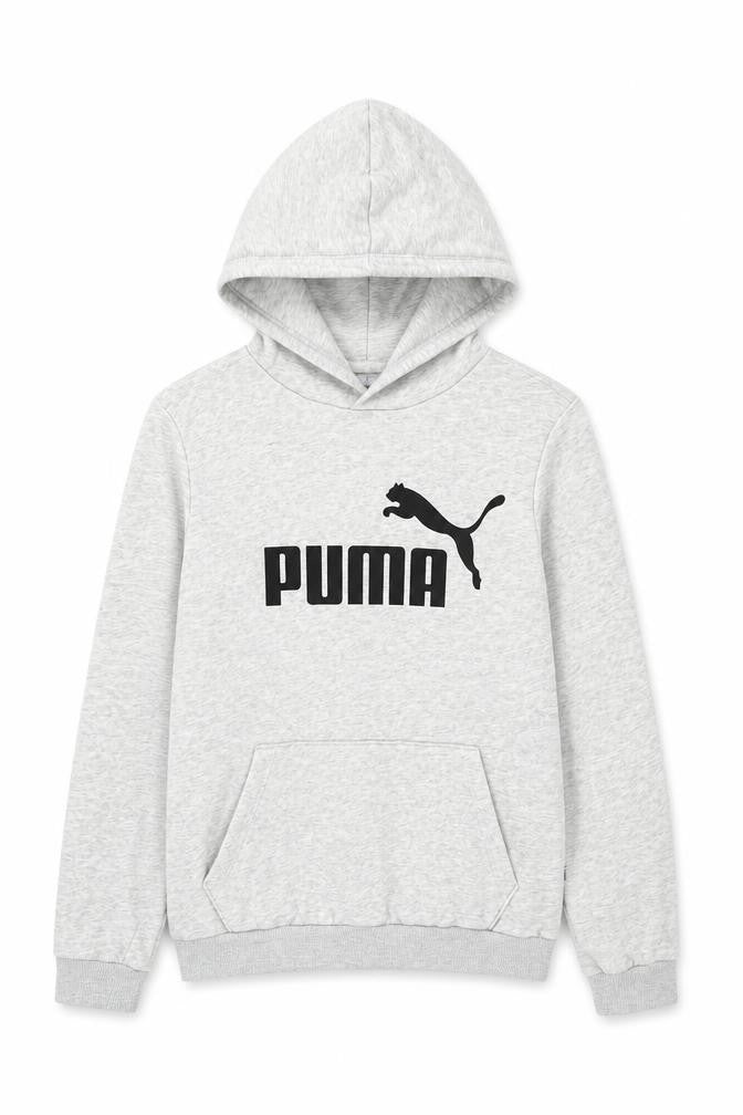 Puma Boys Grey Hoodie Size 146 Pullover Hooded Sweatshirt