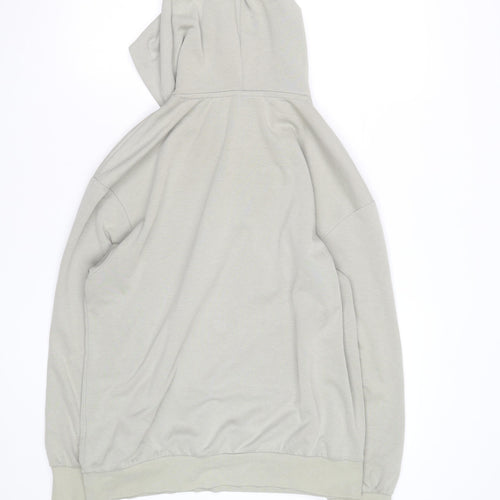 H&M Men's Beige Relaxed Pullover Hoodie Size L Graphic Print