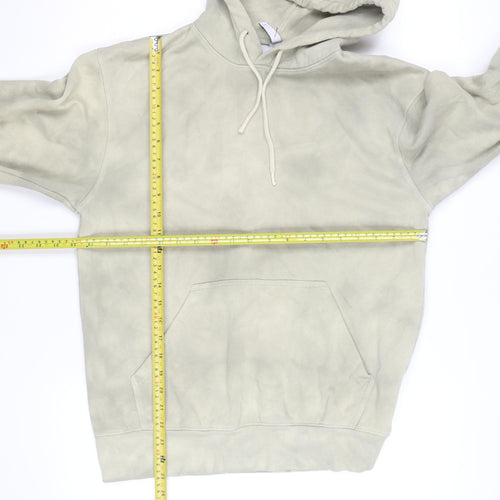 H&M Men's Beige Relaxed Fit Pullover Hoodie Size L